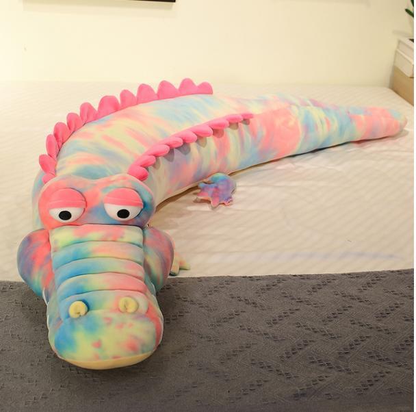 عروسک بغلی تمساح آبرنگی ۱۲۰ سانتی سبز مخمل نانو نرم و ترند – ماماتوس ارسال به الهیه مشهد و بانه