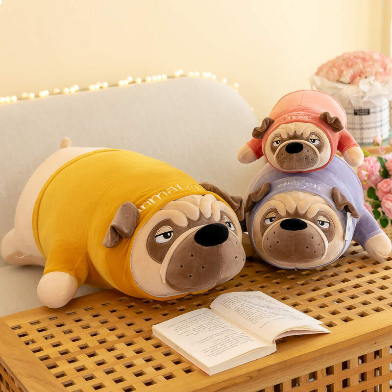  عروسک بالشتی بولداگ خوابیده ۹۰ سانتی نرم، مناسب ولنتاین با قیمت اقتصادی زیر ۱ میلیون پولیشی عرضه در خرمشهر و شوشتر 