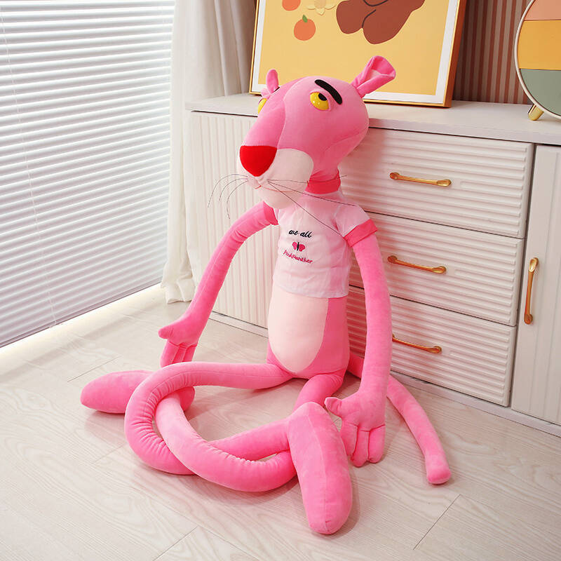  عروسک بالشتی پلنگ صورتی فسفری ۱۳۰ سانتی مناسب هدیه و دکور – پاپو تحویل در بابل و قائم‌شهر ، بندر ترکمن و علی‌آباد 