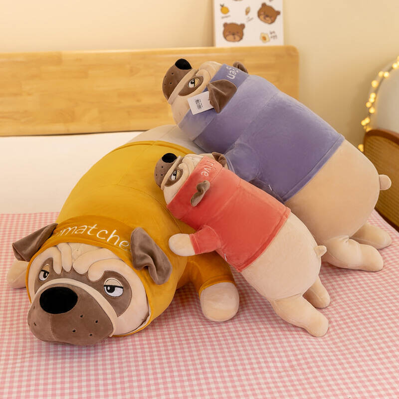  بالش عروسکی بولداگ خوابیده ۹۰ سانتی مخمل نانو، ترند پاییز برای هدیه تولد – ماماتوس ارسال به قائن و اسفراین خراسان رضوی 